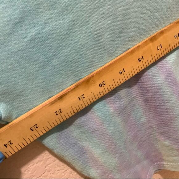 Electric & Rose Oversized High Low Sweatshirt Tie Dye Blue  Small - Picture 10 of 11